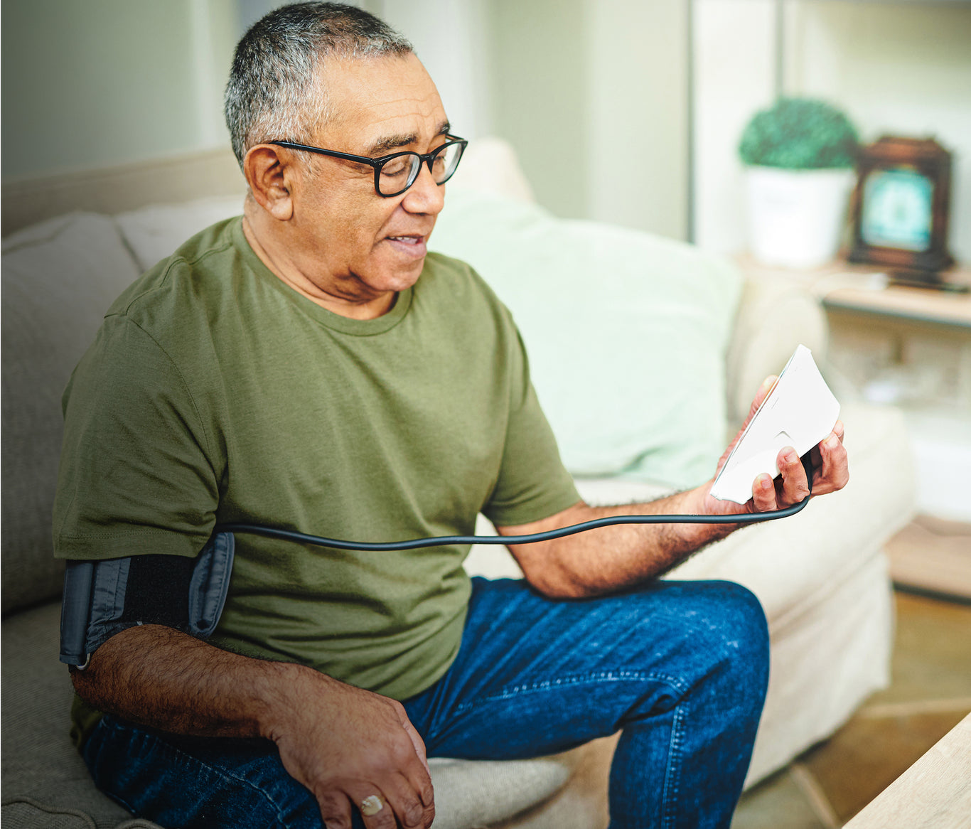 Blood Pressure Cuff by Nomo Elderly Monitoring System - ipad