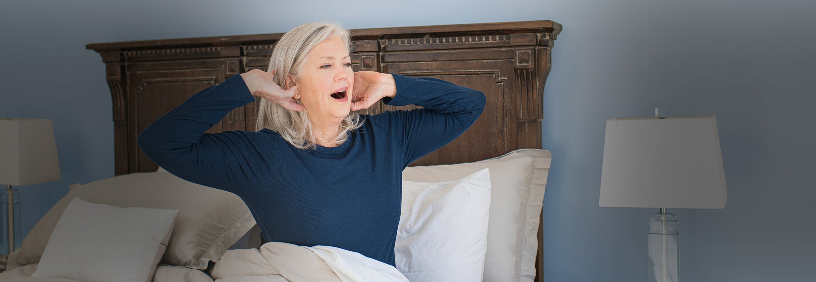Yawning Woman using Nomo Elderly Monitoring System